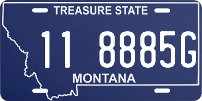 MT license plate 118885G