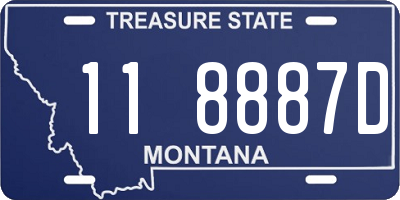 MT license plate 118887D