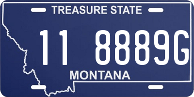 MT license plate 118889G