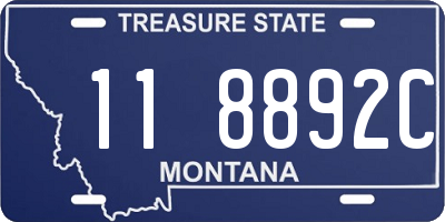 MT license plate 118892C