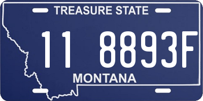 MT license plate 118893F