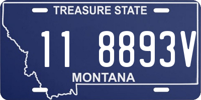 MT license plate 118893V