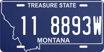 MT license plate 118893W