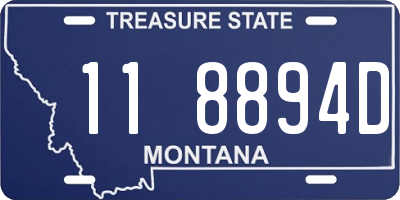 MT license plate 118894D