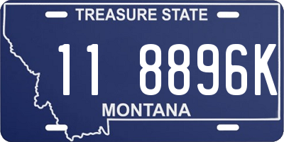 MT license plate 118896K