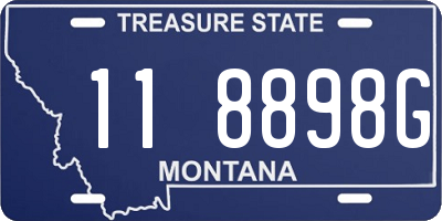 MT license plate 118898G