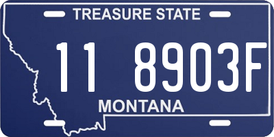 MT license plate 118903F