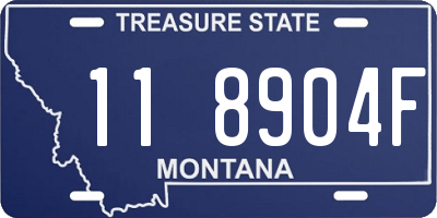 MT license plate 118904F