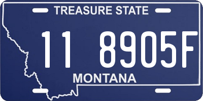 MT license plate 118905F