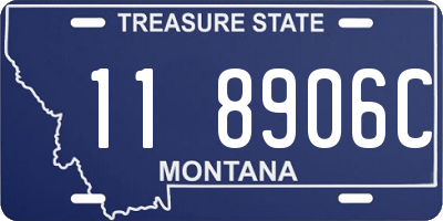 MT license plate 118906C