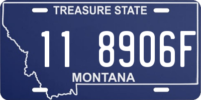 MT license plate 118906F