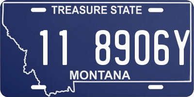 MT license plate 118906Y