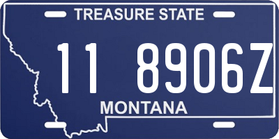 MT license plate 118906Z