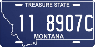 MT license plate 118907C