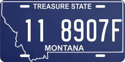 MT license plate 118907F