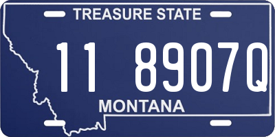 MT license plate 118907Q