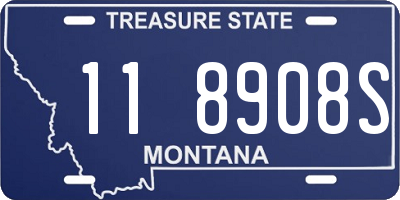 MT license plate 118908S