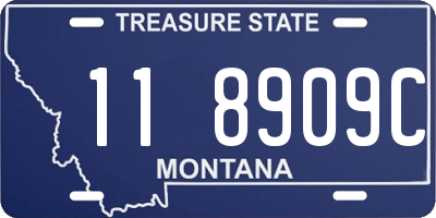 MT license plate 118909C