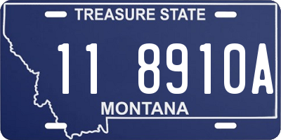 MT license plate 118910A