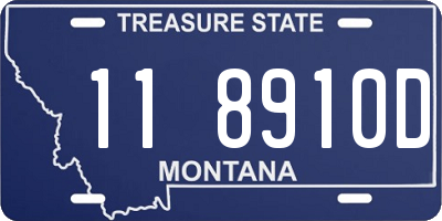 MT license plate 118910D