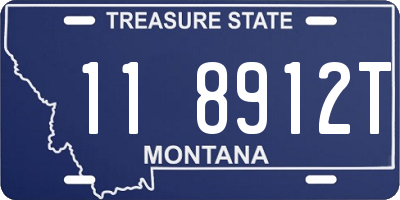 MT license plate 118912T