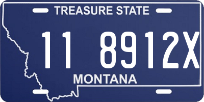 MT license plate 118912X