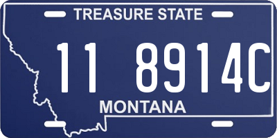 MT license plate 118914C