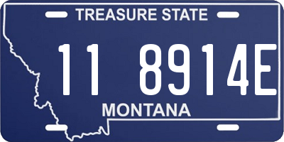 MT license plate 118914E