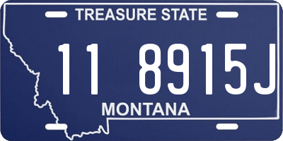 MT license plate 118915J