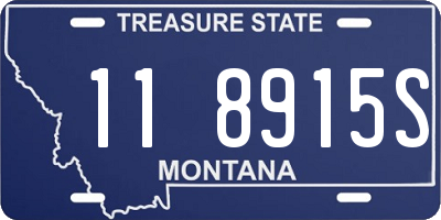 MT license plate 118915S