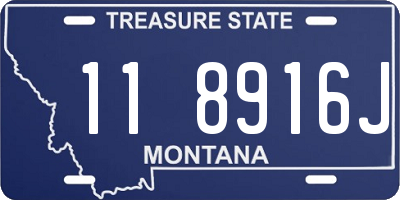 MT license plate 118916J