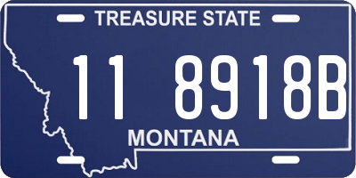 MT license plate 118918B