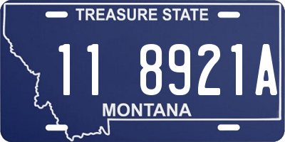 MT license plate 118921A