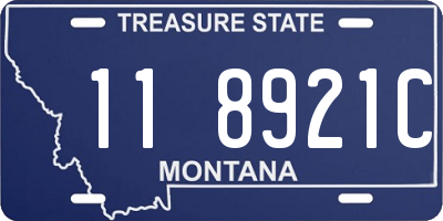 MT license plate 118921C