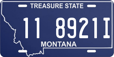 MT license plate 118921I