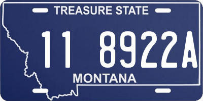 MT license plate 118922A