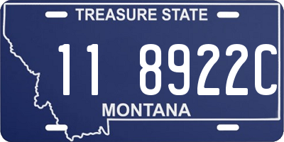 MT license plate 118922C