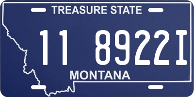 MT license plate 118922I