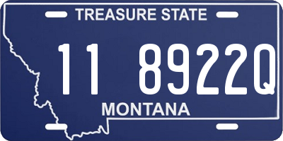 MT license plate 118922Q