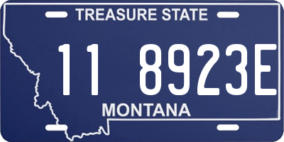 MT license plate 118923E