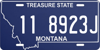 MT license plate 118923J