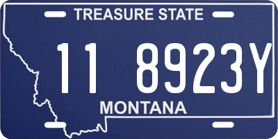 MT license plate 118923Y