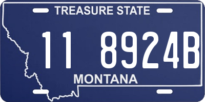 MT license plate 118924B