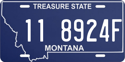 MT license plate 118924F