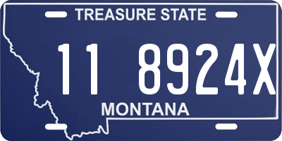 MT license plate 118924X