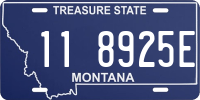 MT license plate 118925E