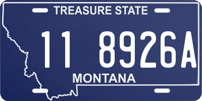 MT license plate 118926A