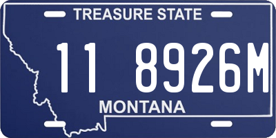 MT license plate 118926M