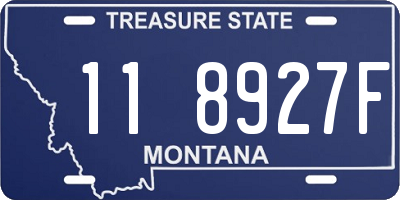 MT license plate 118927F