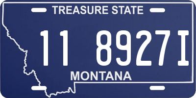 MT license plate 118927I